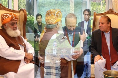 نواز شریف اور فضل الرحمان کی ملاقات، الیکشن کے حوالے سے بڑے فیصلے