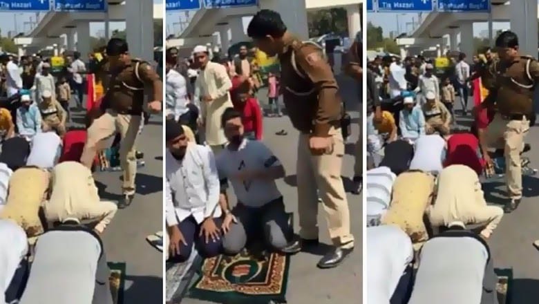 بھارت: پولیس افسر کا نماز جمعہ کی ادائیگی کے دوران نمازیوں پر تشدد