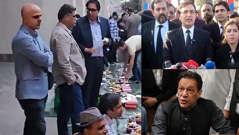 ئی ایم ایف دفتر کے باہر مظاہرے کو عمران خان نے درست قرار دے دیا، بیرسٹر گوہر کا اعلان لاتعلقی