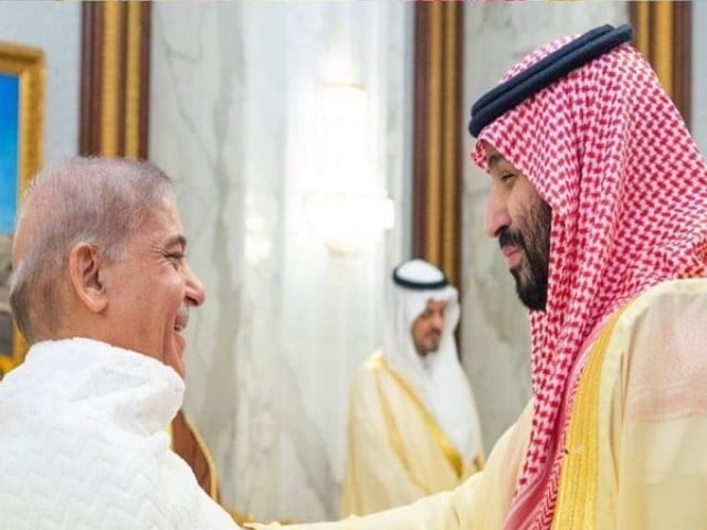 وزیراعظم شہباز شریف کی ولی عہد محمد بن سلمان کی ملاقات