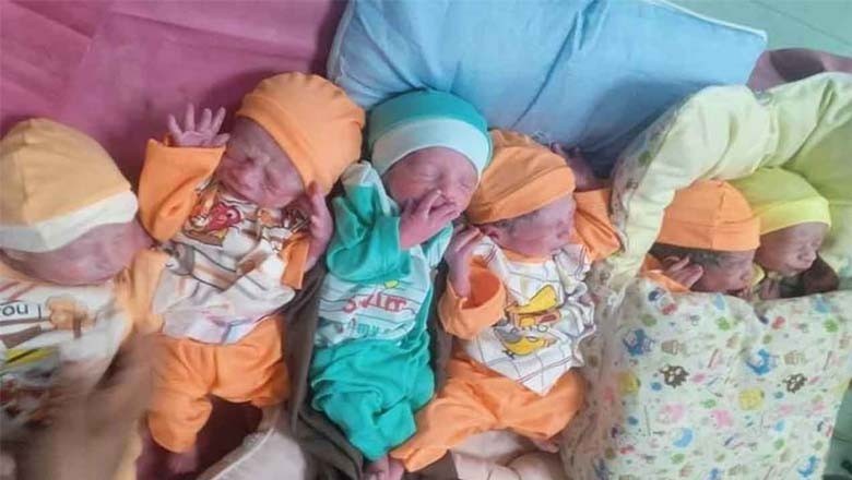 خاتون کے ہاں بیک وقت 6 بچوں کی پیدائش