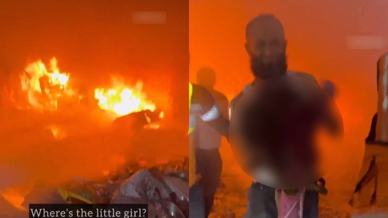 فلسطینی بچوں سمیت 8 شہری اسرائیلی حملے کے بعد آگ میں جھلس کر شہید