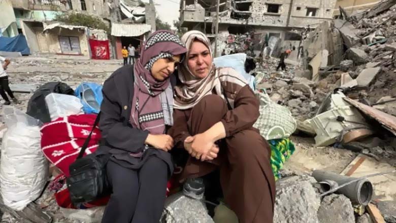 اسرائیلی فوج کی بمباری سے غزہ میں بے گھر 44 فلسطینی شہید