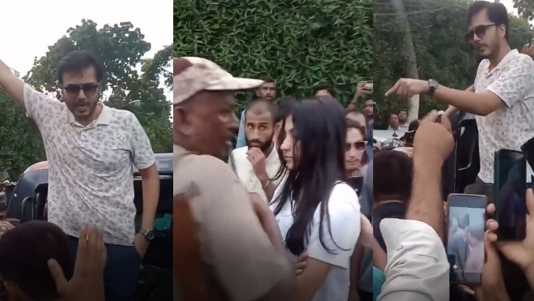 کارساز واقعہ، پولیس اور رینجرز کے سامنے احتجاج کرنے والا نوجوان سوشل میڈیا پر چھا گیا