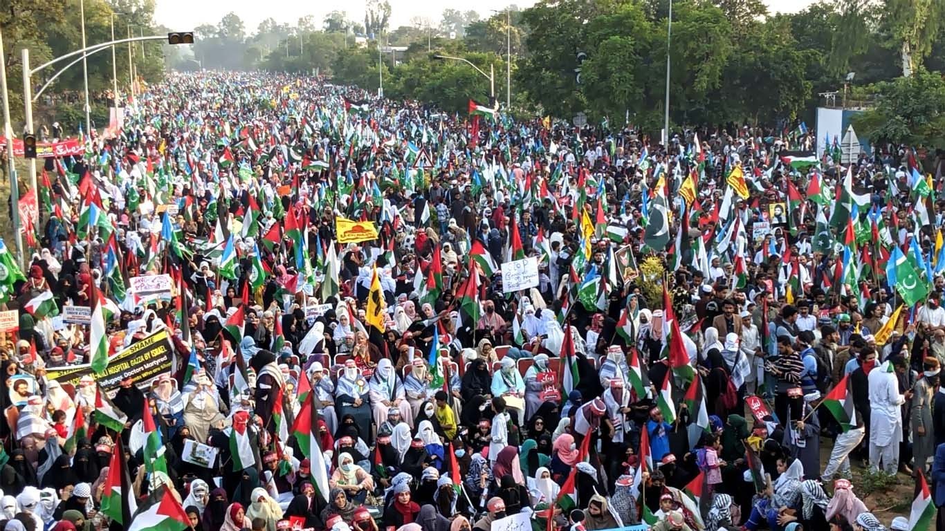 غزہ میں جارحیت کو ایک سال مکمل، اسلام آباد میں غزہ مارچ اور فلسطین کشمیر کانفرنس کا انعقاد