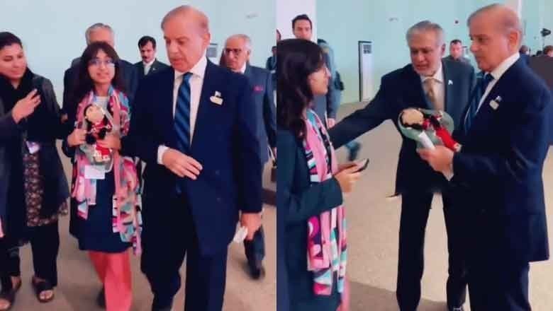 باکو میں بچی کا شہباز شریف کو گڑیا کا تحفہ