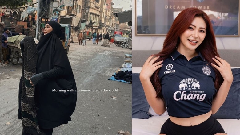 بولڈ جاپانی اداکارہ لاہور پہنچ گئیں، عبایہ پہن کر تاریخی مقامات کا دورہ