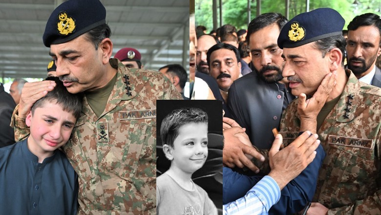 بھارتی جارحیت میں شہید 7 سالہ ارتضی کے جنازے میں صدر، وزیراعظم اور آرمی چیف بھی شریک