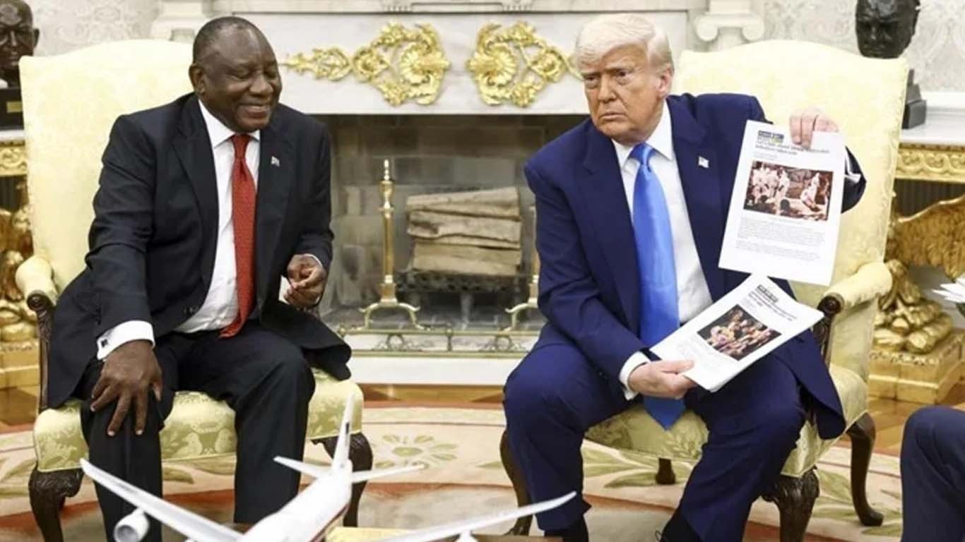 ٹرمپ کی جنوبی افریقی صدر سے ملاقات، نسل کشی کا الزام لگا دیا