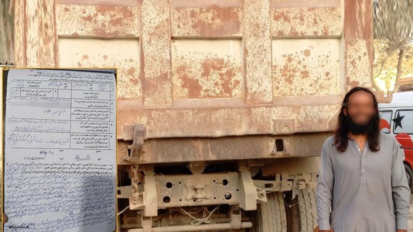 گلستان جوہر سے بے نامی ڈمپر پکڑا گیا، ڈرائیور گرفتار