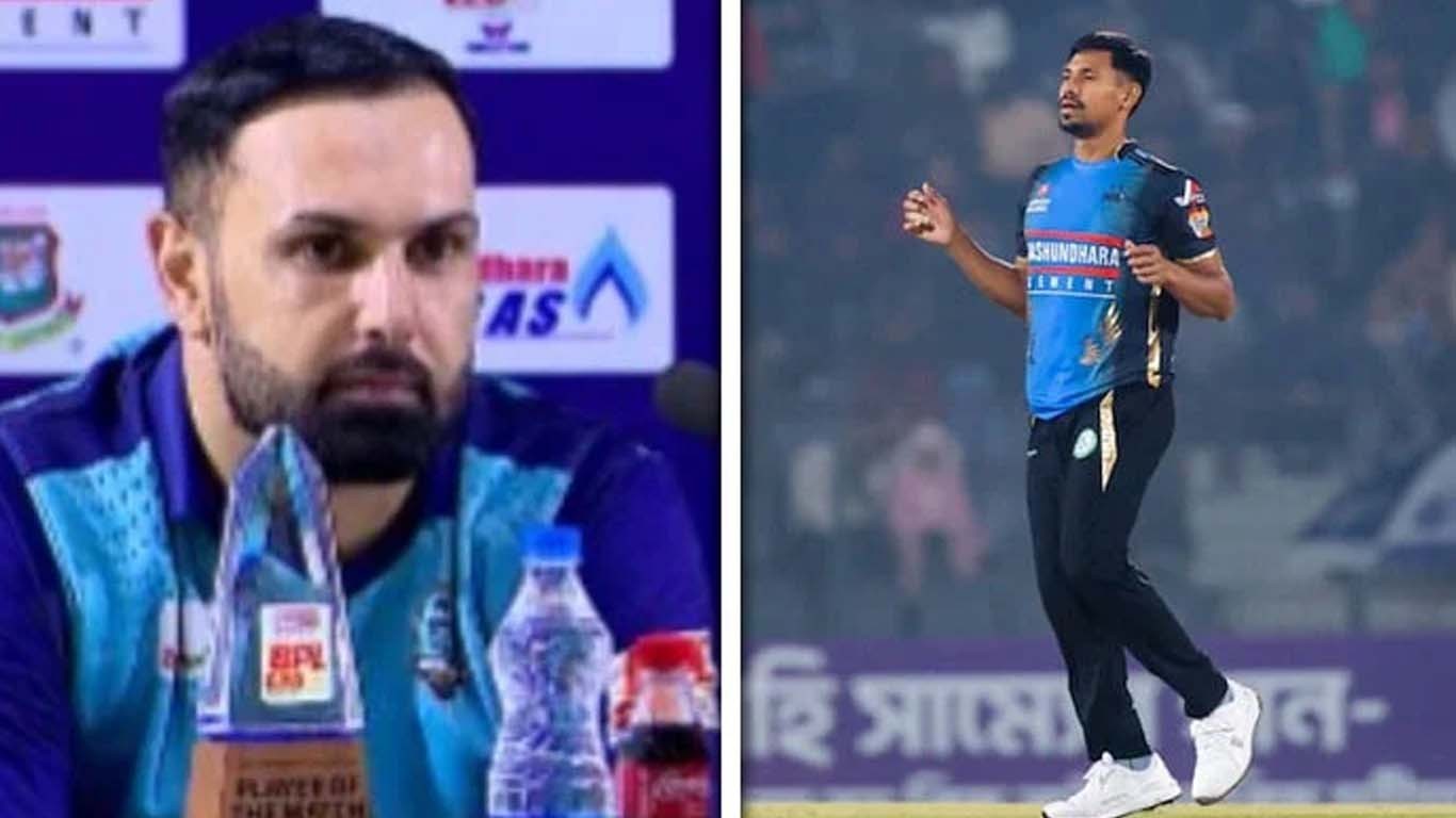 محمد نبی بنگلادیشی بولر مستفیض سے متعلق سوال پر غصے میں آگئے