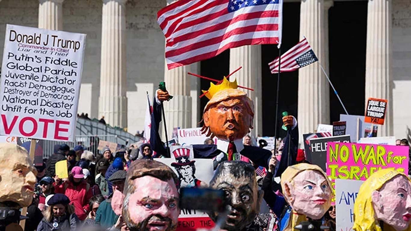 امریکا میں ٹرمپ کیخلاف مظاہرے، لاکھوں افراد کی شرکت